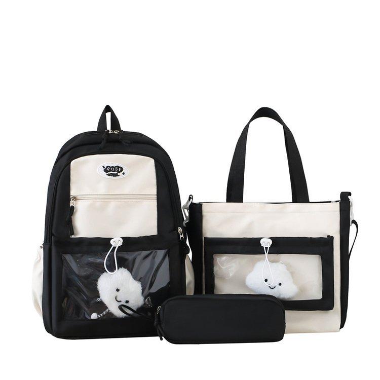 Schoolbag1011 high value Mori multi-compartment niche fashion transparent pain layer schoolbag ins cute girl double shoulder tide bag