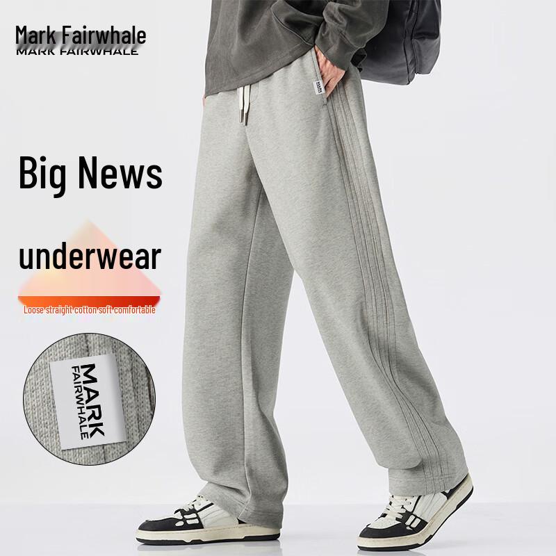 MARK FAIRWHALE Men's Loose Fit Wide Leg Sweatpants
