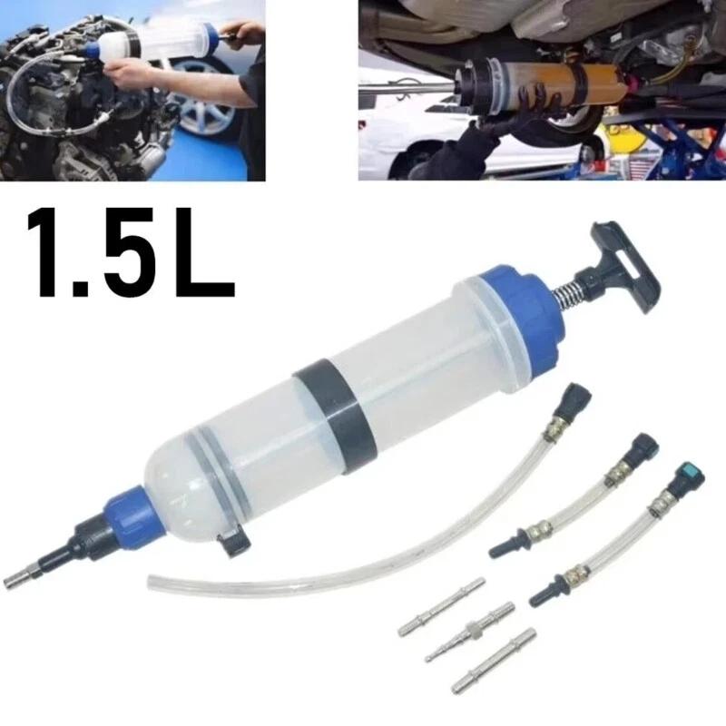 1500cc Oil Extractor Fuel Transfer Filling Syringe Injecting Pump Bottles Automotive Oil Header Pump Manual Tool Accessories