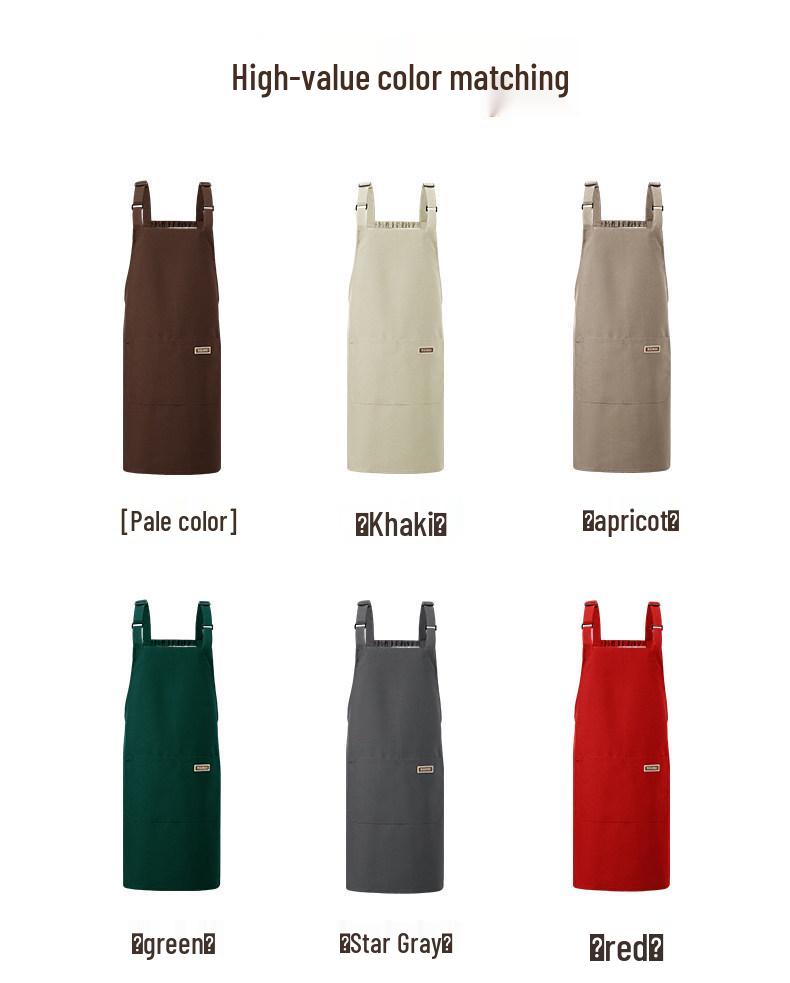 Custom Logo Waterproof Kitchen Apron - Embroidered, Oil-Proof, Long Waist Design for Catering