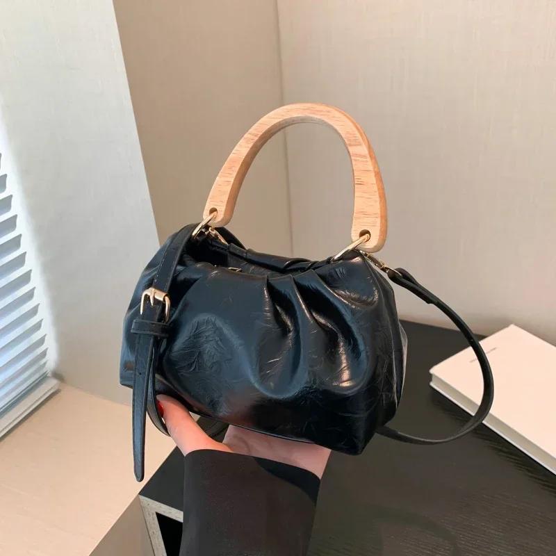 Hot Sale Fashion Versatile Sewing Thread Crossbody Bags  Light Luxury High Quality Solid Zipper PU Women's Handbags