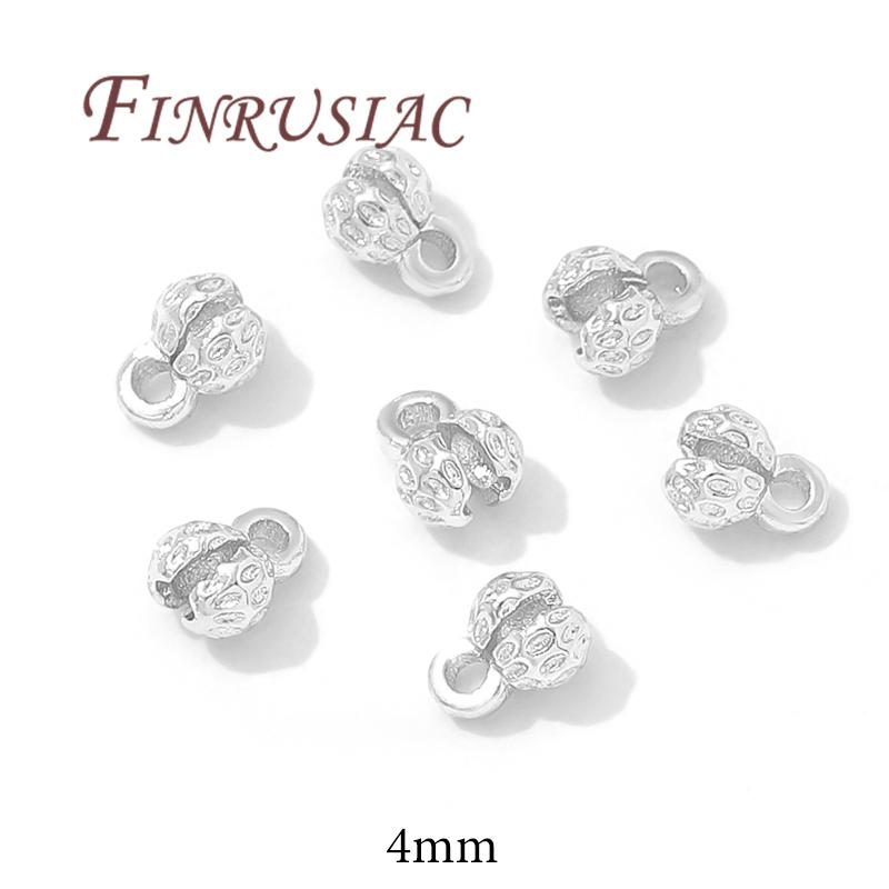 4mm Crimp End Bead Accessories 18K Gold Plated Clam Shell Bead Tip,Crimp Ends,Ball Chain Connectors,DIY Jewelry Making Supplies