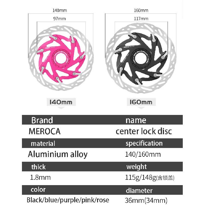 Center Lock Bicycle Disc Brake Rotor 160mm 140mm Hydraulic Mtb Centerlock Disc Rotor FOR Shimano Sram Road Mountain Bike Brakes