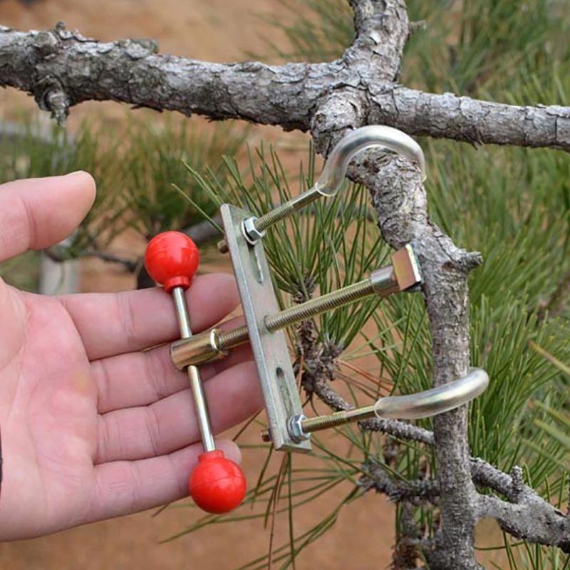 Bonsai Branch Bender Tool Kit, Tree Trunk Bender Adjuster With Steel Construction For Gardening, Wiring, Shaping Training серебряный