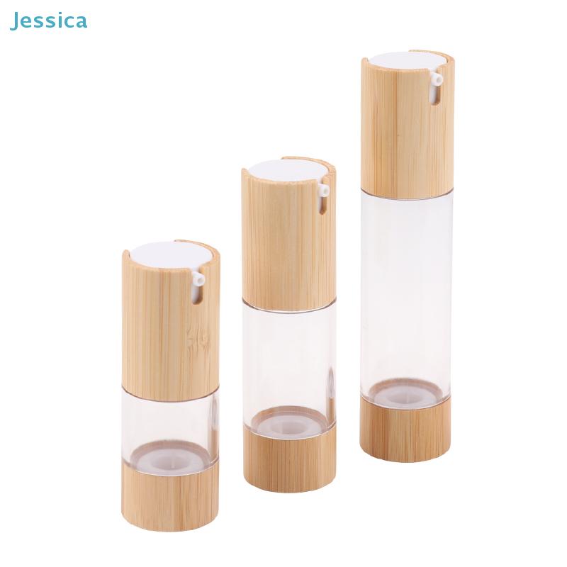 Bamboo & Glass Travel Spray Bottles Set - Refillable Cosmetic Containers for Lotion/Perfume, Leakproof Toiletry Bottles