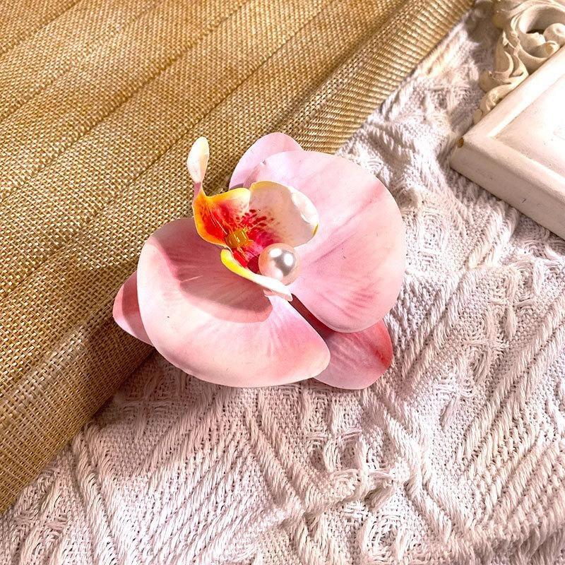 Fermagli per capelli a forma di fiore di giglio per donne ragazze Barretta Clip a pinza di granchio Fermagli per capelli per coda di cavallo Copricapo da bagno spiaggia Accessori per capelli