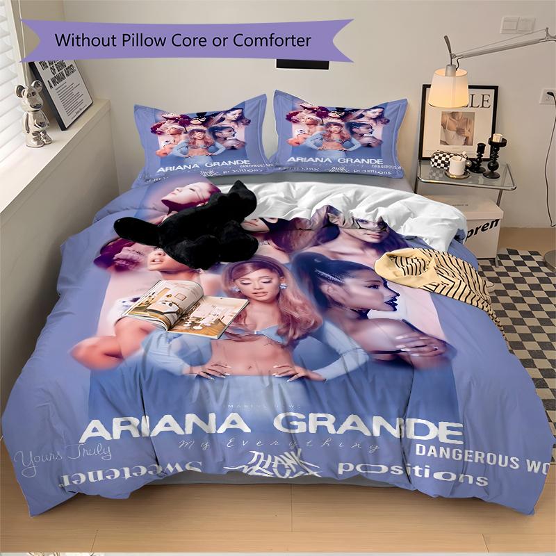 3Pcs Ariana Grande'S Music Evolution Bedding Sets For All Sizes New 3D Printed Bed Cover Comforter Duvet Cover Pillowcase Bedroom Decoration