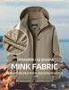 Men's Fleece-Lined Thick Jacket: Autumn/Winter Warm, Plus Size, Windproof & Waterproof Outdoor Coat.