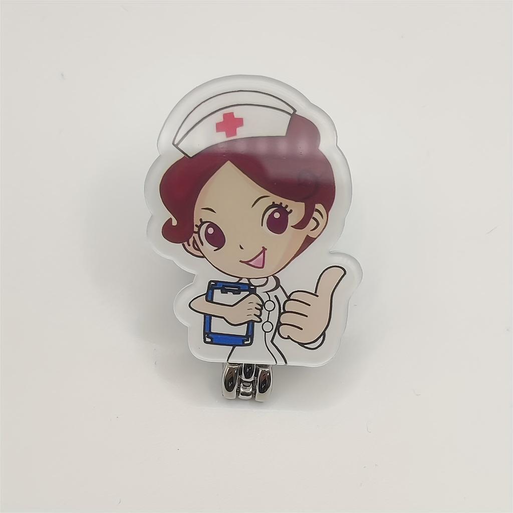 Cartoon Nurse Like Nurse Watch Pin Cute Cartoon Pocket Watch Men's and Women's Hanging Watch Chest Watch Watch