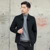 Men's Double-Sided Cashmere Tweed Coat: 100% Wool, Short Lapel, Autumn/Winter Business Jacket