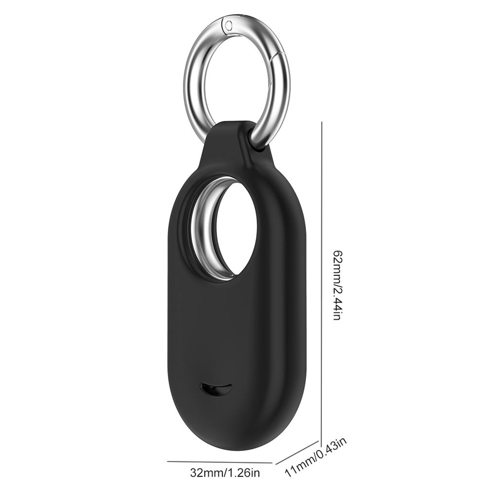 Silicone Case Locator Tracker Case Dustproof with Keychain Trackers Holder Shockproof Anti-Drop for Samsung Galaxy SmartTag 2