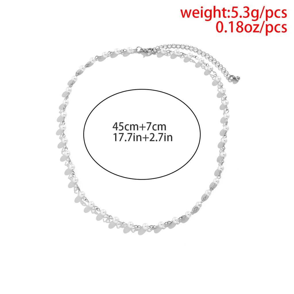 Small Imitation Pearl Beads Chain Short Choker Necklace for Men Trendy Beaded Chain Necklace on Neck 2026 Fashion Jewelry Collar