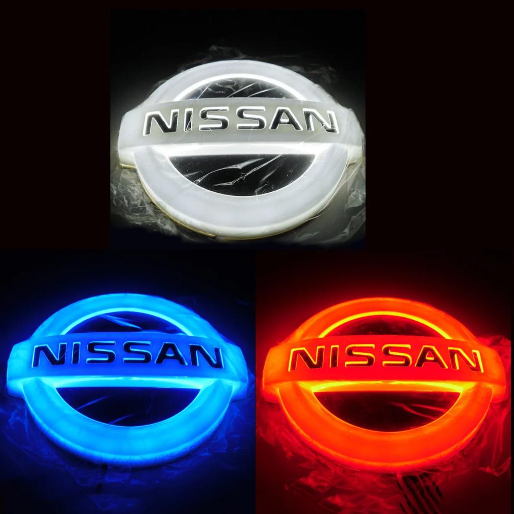 For Nissan MBQ04D Led Car Front Rear Emblem Badge Sticker for Nissan Sylphy Qashqai J11 Altima X-Trail T32 Juke Sentra Teana Almera Versa Note