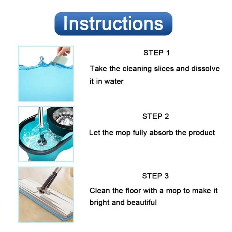 100 Stück Einweg-Bodenreiniger Wasserlösliche Tablette Reiniger Zuhause Küche Badezimmer Reinigungstuch Toiletten Schmutz Reinigungsgerät