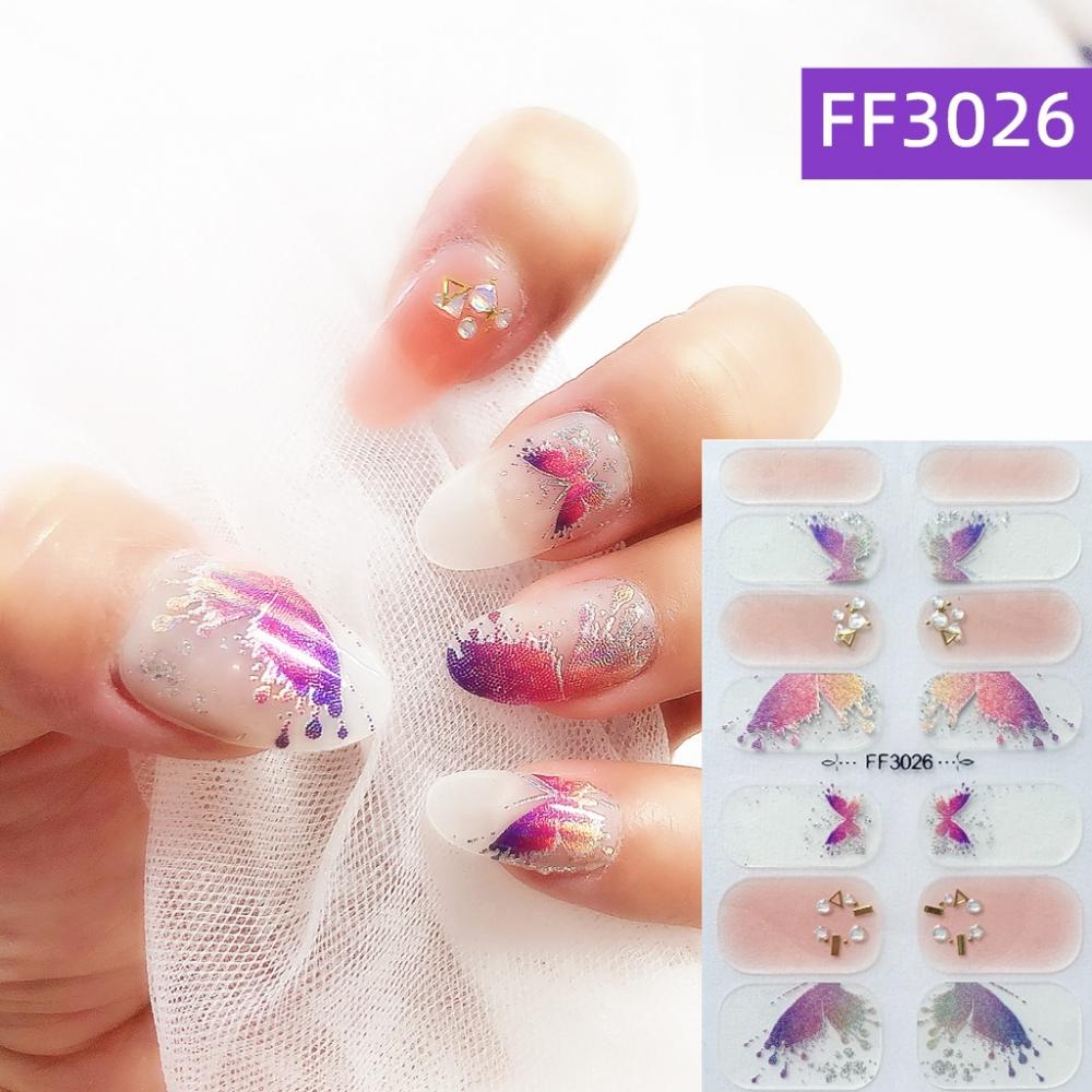 Three-dimensional Waterproof No-bake Nail Polish Film Full Sticker Spring and Summer Nail Film Paper Nail Film Paper