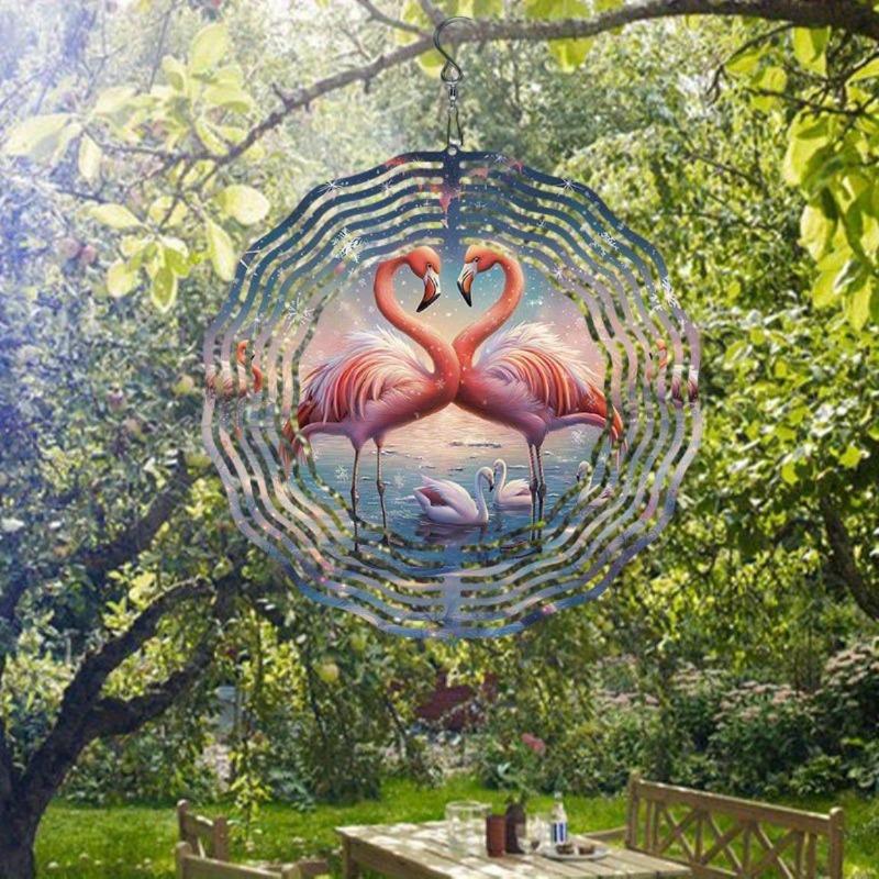 10 Inch Hanging Wind Spinner with 360 Degree Hook for Balcony Garden Decor Spring Summer Outdoor Decoration