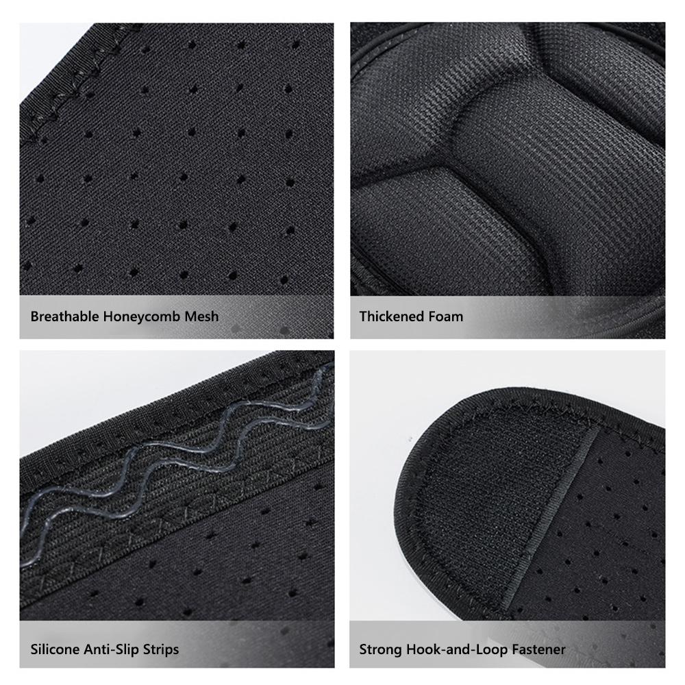 1PC Thickened Sports Knee Pads Sponge Anti-collision Turtle Shell Knee Pads Non-slip with Adjustable Straps Shock Absorbing Pads