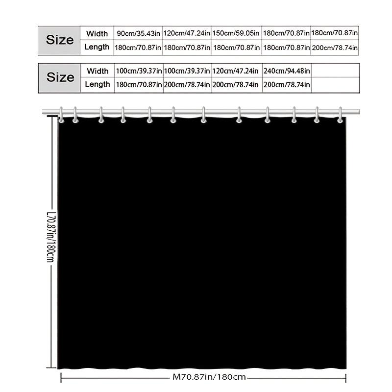 2D Flat, 1pc with Hook Shower Curtain, 2D Flat Blue Diamond Drop Print Pattern, High-end Elegant, Machine Washable, Suitable for