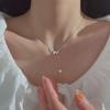 New butterfly fringed pearl pendant, exquisite necklace, light luxury niche design, high-end temperament collarbone chain