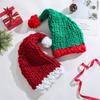 Coarse Yarn Christmas Hat Decoration Autumn and Winter Knitted Hat Christmas Atmosphere Photography Hat Cute Warm Supplies New