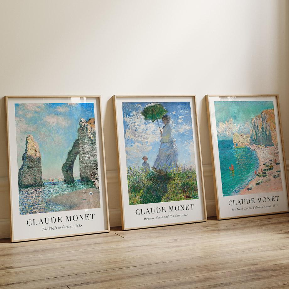 Classico Scandinavo Claude Monet Arte Astratta HD Poster Stampe Arte Murale Vintage Pittura su Tela Decorazione Casa Camera da Letto Soggiorno