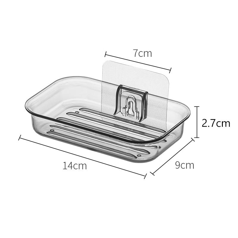 LISM Adhesive Wall-Mounted Drainable Soap Dish (3-Pack)