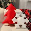 Modern Snowflake Plush Cushion With Pp Cotton Fill For Holiday Decor
