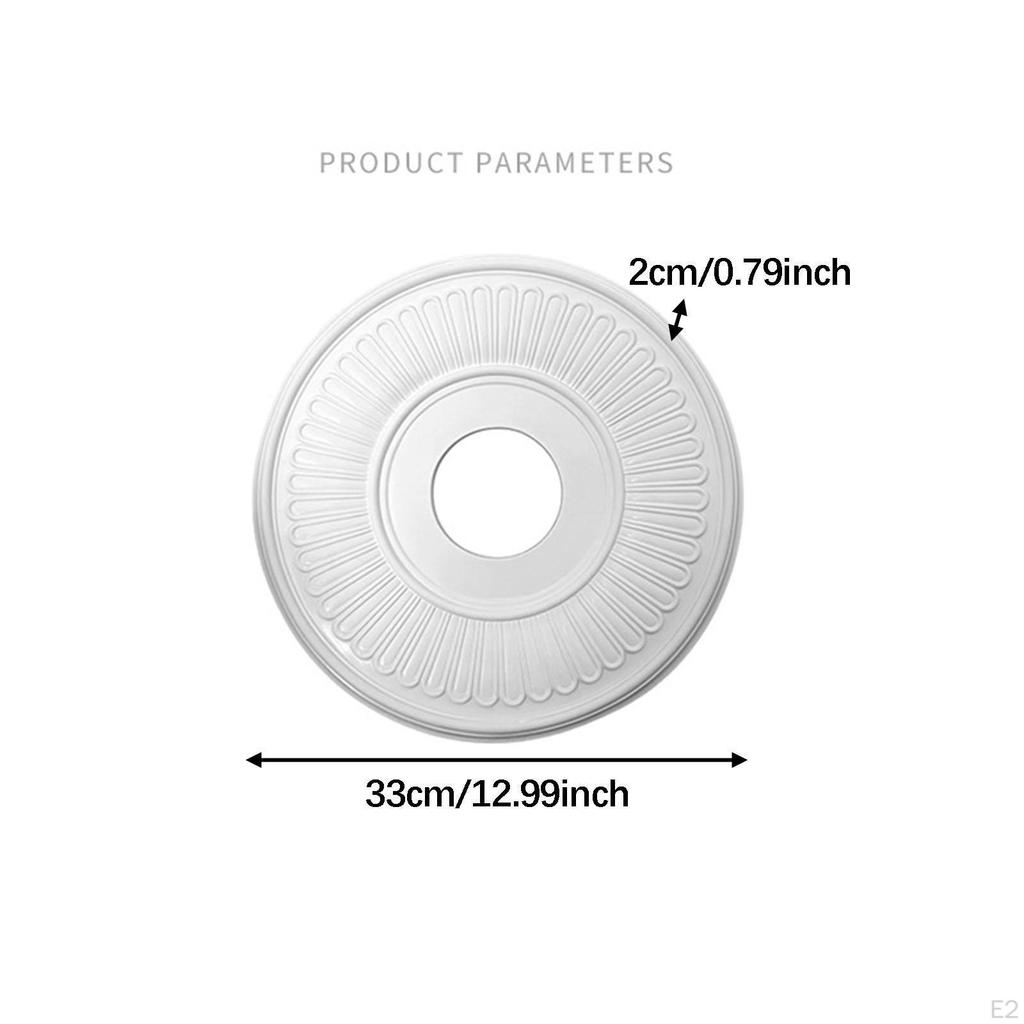 Ceiling Medallion Easy Installation Sturdy Fan Light Fixture Cover Plate for