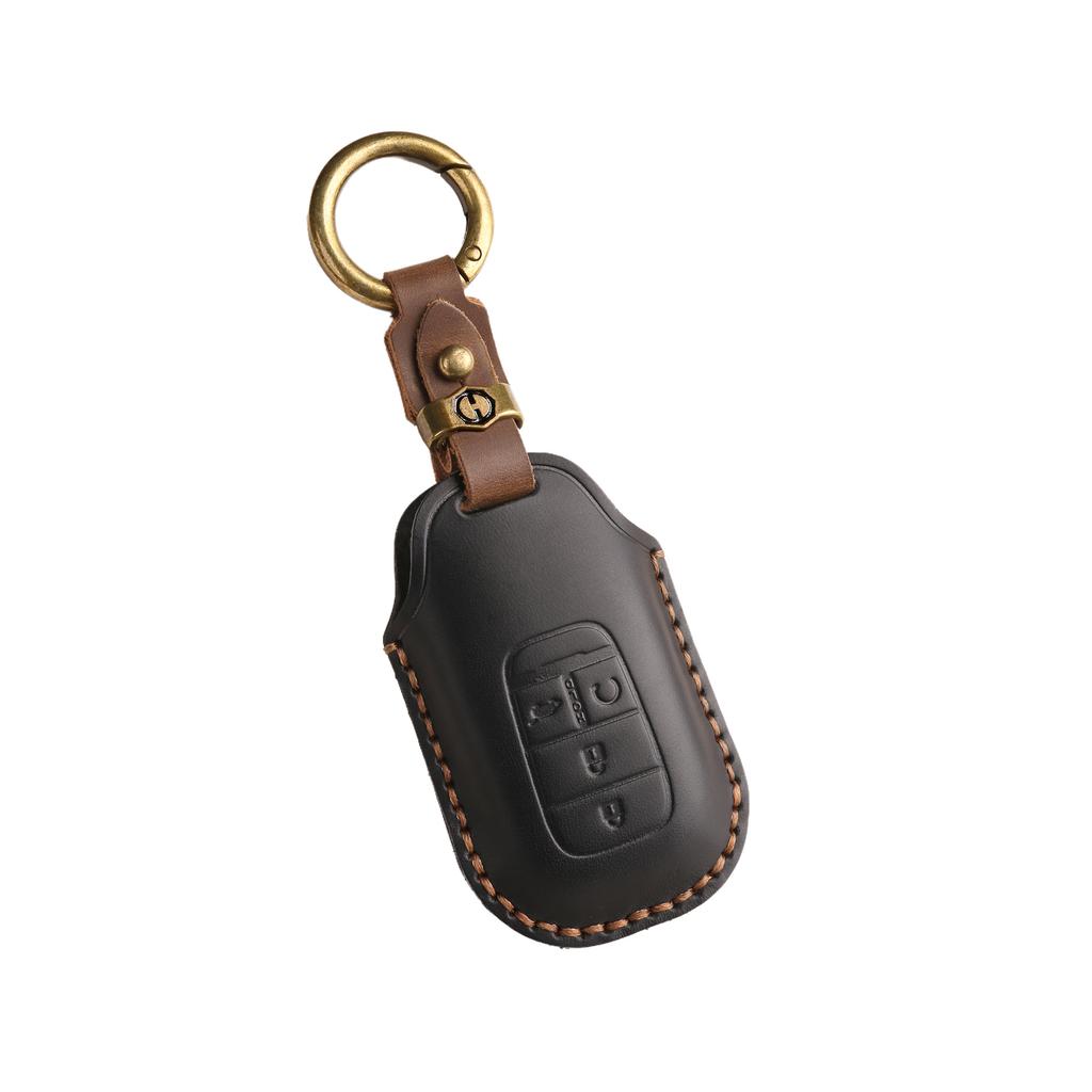 The New Retro Key Cover Is Suitable for The New Honda Accord Civic Handmade Leather Car Keychain.