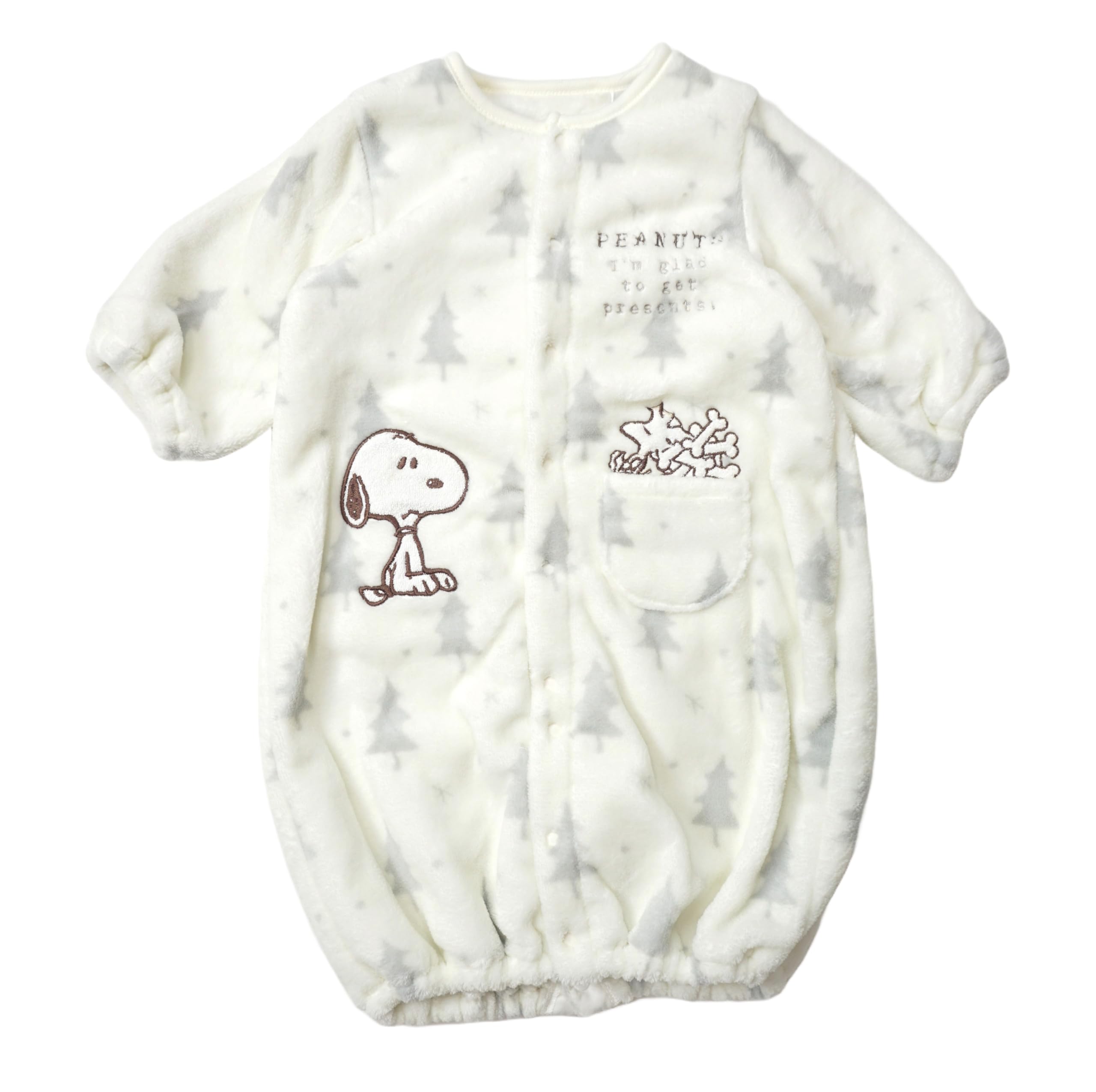 

Newborn All Snoopy Newborn All Fluffy Fleece Open Front Dress Coverall Baby 215154607 Snoopy Pocket [Peanuts] Two-Way Two-Way 50-70