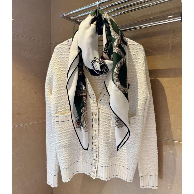 NINA SOLOR Horse Bridle Silk Wool Scarf