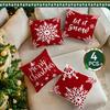 Christmas Snowflakescushions Pillowcase Polyester Cushion Cover Throw Pillow Sofa Decoration Pillowcover Home Decor