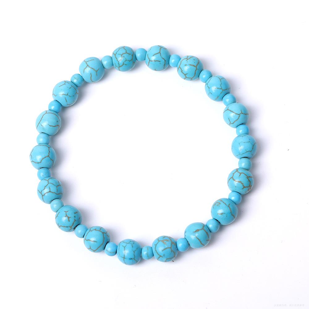 

Unisex Rose Quartz & Pine Branch Agate Beaded Bracelet - Fashionable Round Bead Jewelry