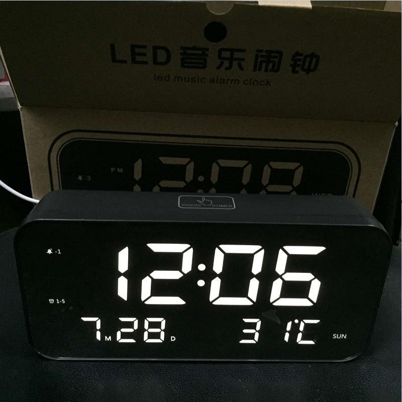 

Светодиодные электронные часы Музыкальные большие настольные часы