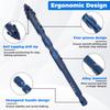 Serrated Masonry Drill Bit Set 6/8/10/12mm High Strength Special Serrated Twist Bits Multi-Purpose Masonry Drill Bit for Tile