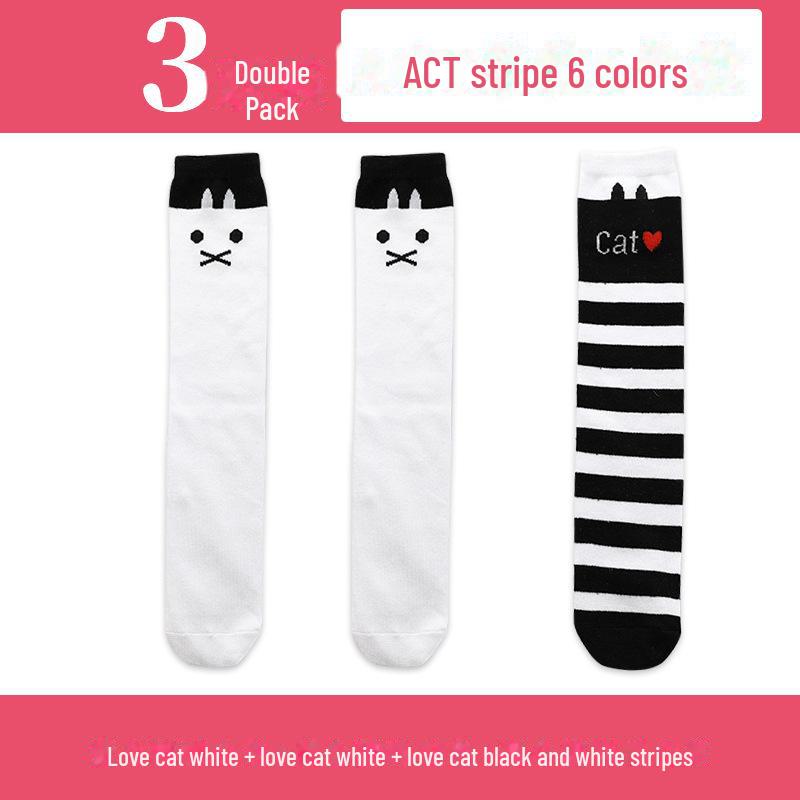 Șosete înalte până la genunchi pentru fete de primăvară și toamnă - șosete de vițel cu tub mijlociu pentru copii și bebeluși