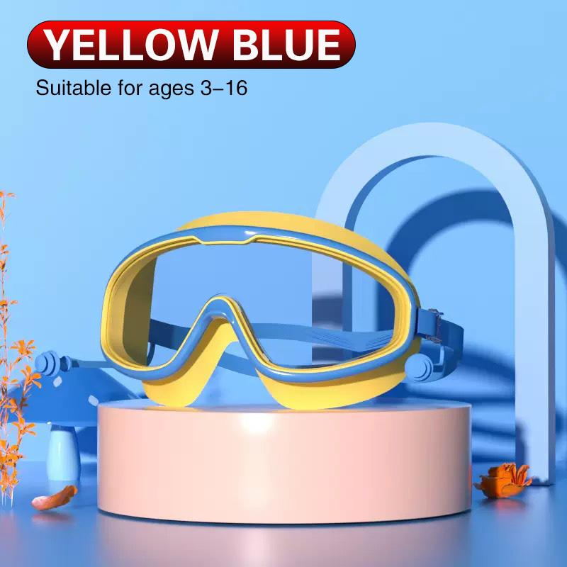 Summer Must-Have Swimming Goggles, Big Frame HD Transparent Lens, Anti-Fog Waterproof Swim Gears for Family Pool & Beach Use