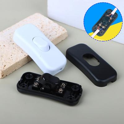 New 1Pc Light Switch AC 250V ON/OFF Table Desk Lamp Cord Toggle Rocker Switches Control For LED Lights Wiring Electric Switch