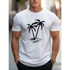 European sizes Palm Tree Mens TShirt Comfortable Crew Neck Casual ShortSleeves Soft Breathable Top Menswear Tshirt Summer