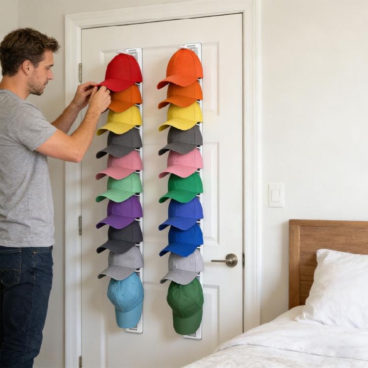Stylish Wall Mount Hat Storage With Curved Design For Home Or Shop Use