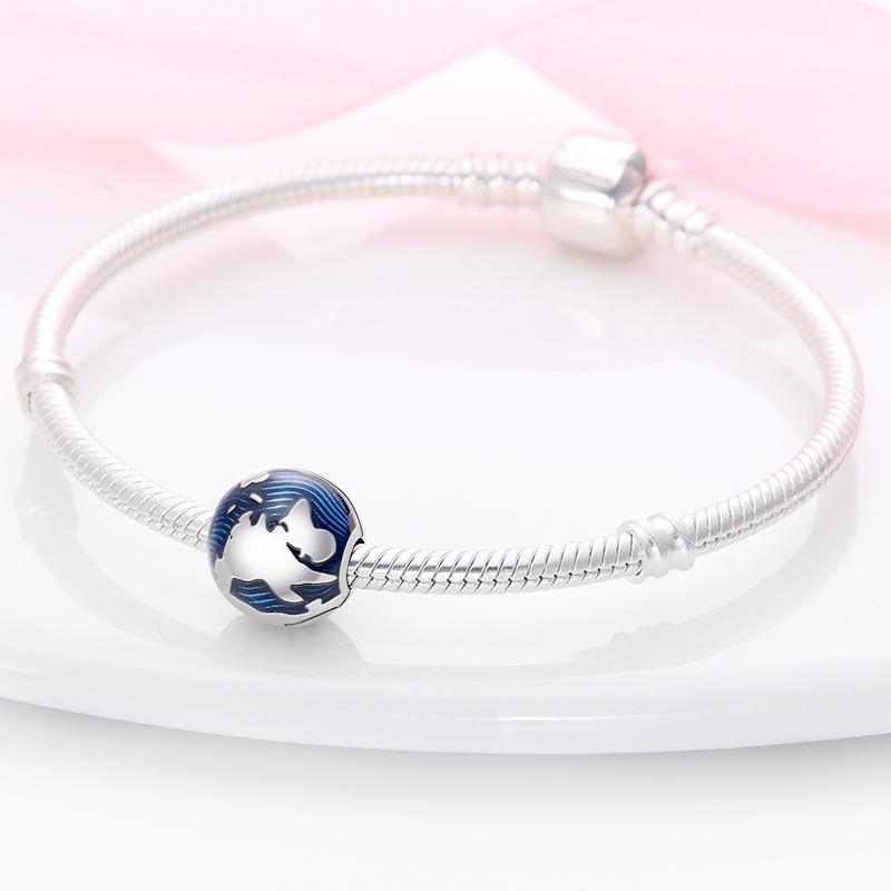 Copper Clasp Copper Earth Charms Beads Stopper Safety Chain Fit Original Bangle Bracelet Jewelry Clip