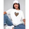European and American New Fashion Casual Love Print Short sleeve T-shirt Top Heart Printed T-shirt Top