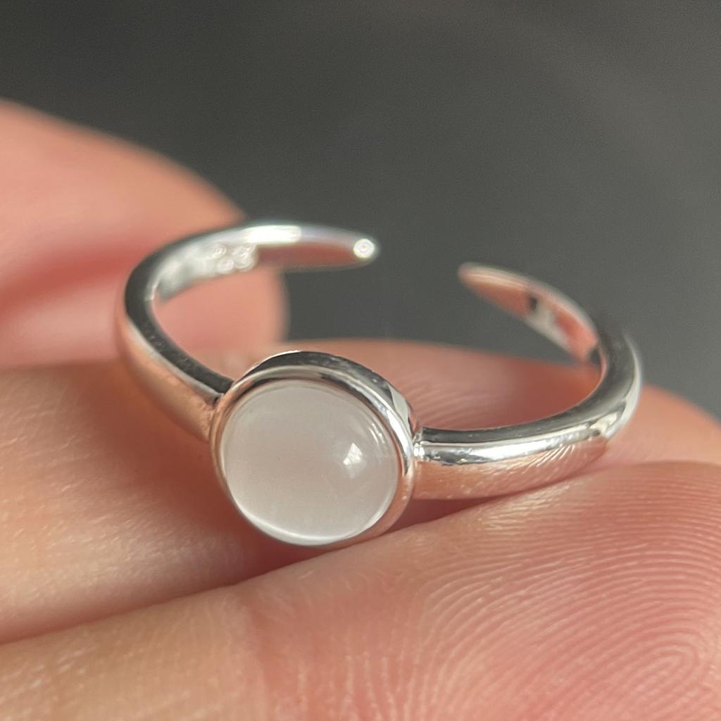 925 Sterling Silver Rings for Women Couple Minimalist Handmade Simple Pearl Heart Ring Party Jewelry Gift Prevent Allergy