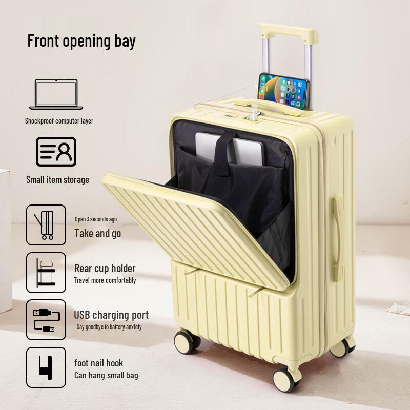 Zhili Multi-functional Front-Opening Hardshell Suitcase 20-inch