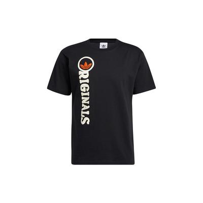 Originals Trefoil Logo Print Casual Round Neck Sports T-Shirt Men Tops Black H32310