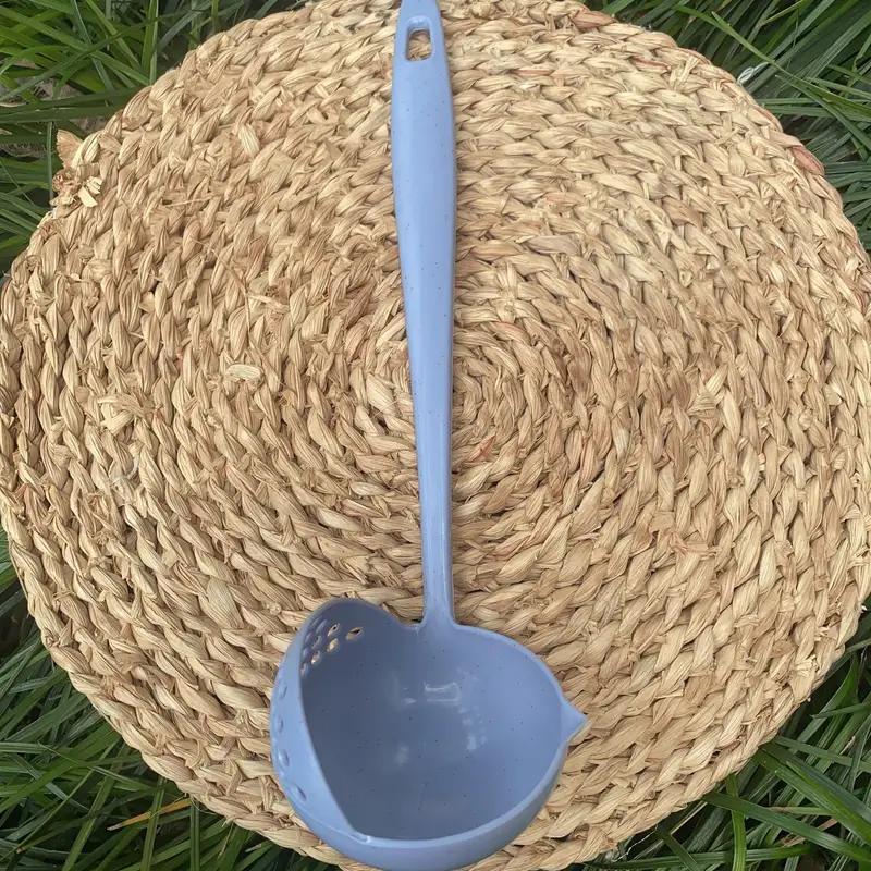 

2в1 Дуршлаг Ложка Суповая Ложка Изогнутая Длинная Ручка Столовая Посуда Кухонные Принадлежности Для Кухни Суп синий