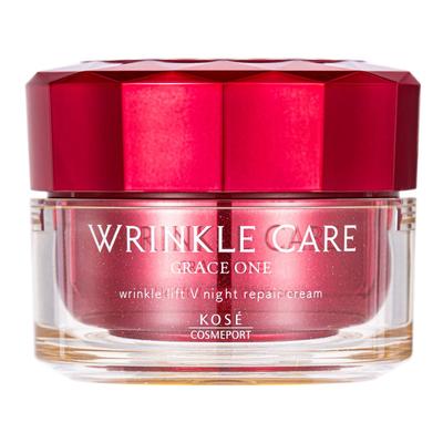 Grace One Wrinkle Care Wrinkle Lift V Night Cream with Niacinamide for Wrinkle Improvement and [Quasi-drug] Whitening. KOSE.