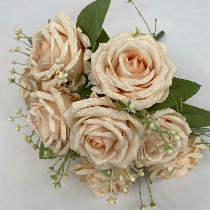 Faux Rose Flower Vase Arrangement For Wedding Photography And Event Decoration