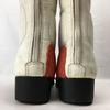 PLICANA Stivali da Moto Retro Vintage da Guida Touring Bianco×Rosso taglia 22.5-23.0(USATO)