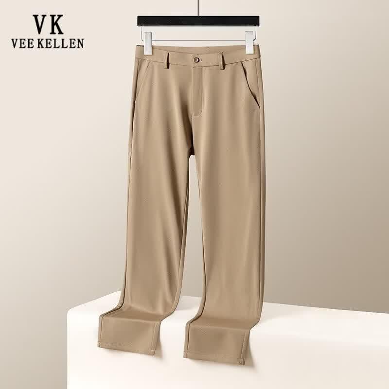 VEE KELLEN Men's Ice Silk Straight Leg Casual Pants